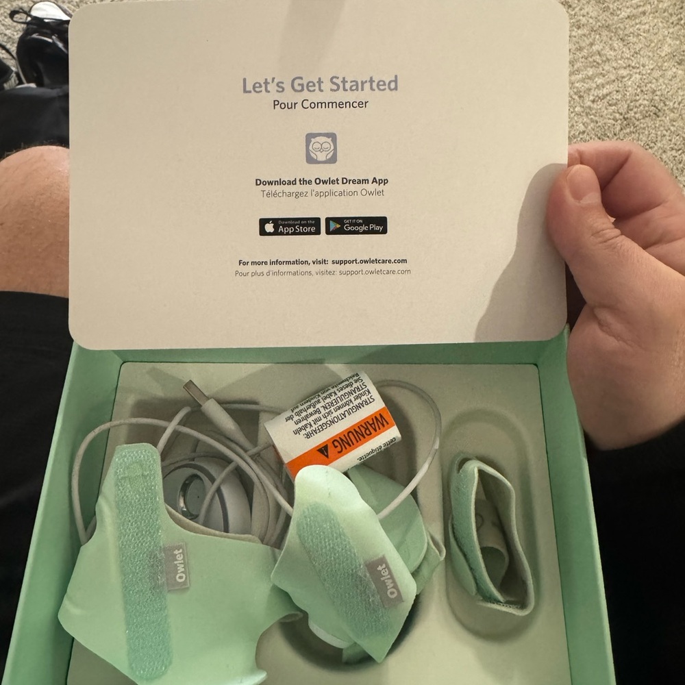 Owlet Dream Sock Monitor Set in Mint Green